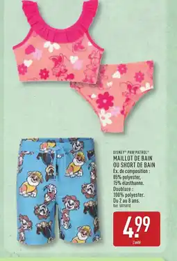 ALDI DISNEYPAW PATROL Maillot de bain ou short de bain offre