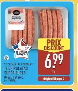 ALDI ST-CLÉMENT LE BOUCHER 18 chipolatas supérieures offre