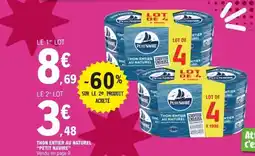 E.Leclerc PETIT NAVIRE Thon entier au naturel offre