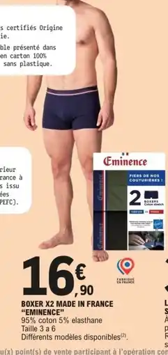 E.Leclerc EMINENCE Boxer x2 made in france offre
