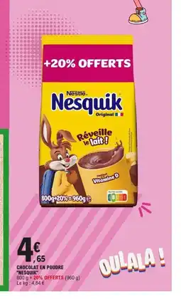 E.Leclerc NESQUIK Chocolat en poudre offre