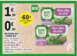 E.Leclerc JARDIN BIO Infusions bio offre