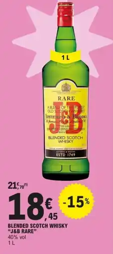 E.Leclerc J&B RARE scotch whisky offre