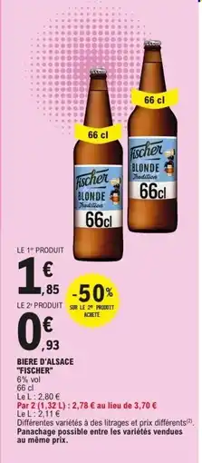 E.Leclerc FISCHER Biere d'alsace offre