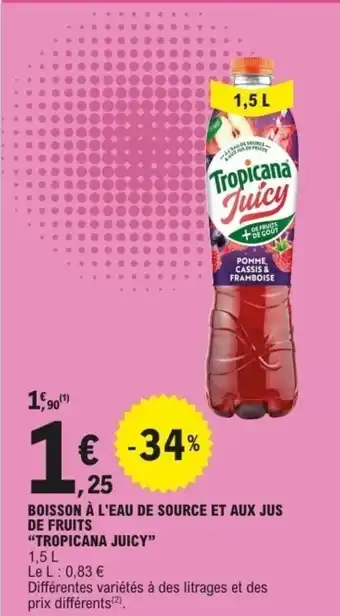 TROPICANA JUICY Boisson à l'eau de source et aux jus de fruits
