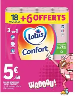 E.Leclerc LOTUS CONFORT Papier hygiénique offre
