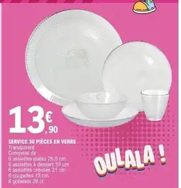 E.Leclerc Service 30 pièces en verre offre