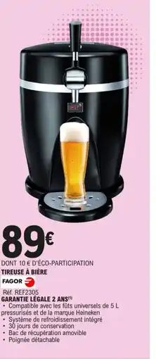 E.Leclerc FAGOR Tireuse à bière offre