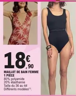 E.Leclerc Maillot de bain femme 1 pièce offre