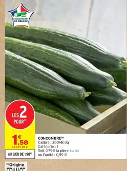 Intermarché Concombre offre