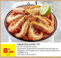 Intermarché Crevettes cuites offre