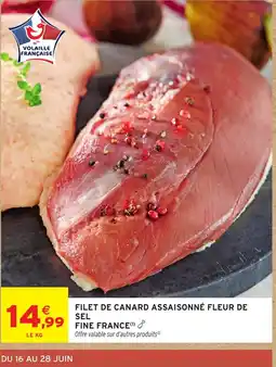 Intermarché Filet de canard assaisonné fleur de fine france offre