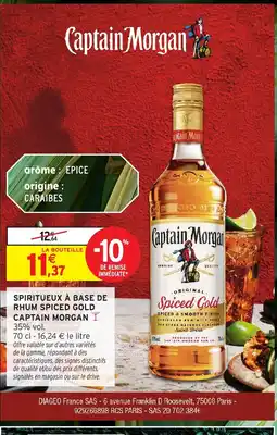 Intermarché CAPTAIN MORGAN Spiritueux à base de rhum spiced gold offre