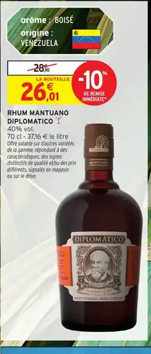Intermarché DIPLOMATICO Rhum mantuano offre