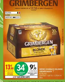Intermarché GRIMBERGEN Bière d'abbaye blonde offre