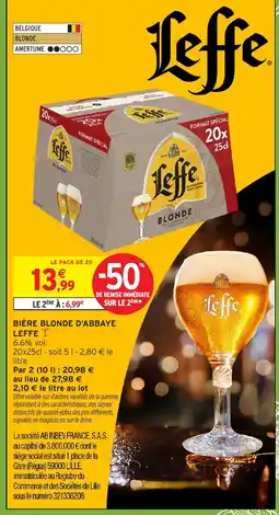 Intermarché LEFFE Bière blonde d'abbaye offre