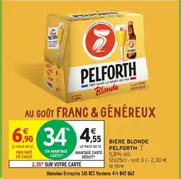 Intermarché PELFORTH Bière blonde offre