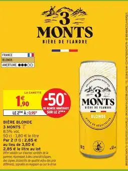 Intermarché 3 MONTS Bière blonde offre