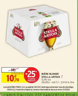 Intermarché STELLA ARTOIS Bière blonde offre