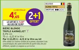 Intermarché TRIPEL KARMELIET Bière blonde offre