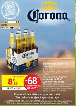Intermarché CORONA Bière blonde extra offre