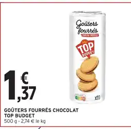 Intermarché Goûters fourrés chocolat top budget offre