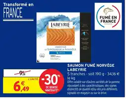 Intermarché LABEYRIE Saumon fumé norvège offre