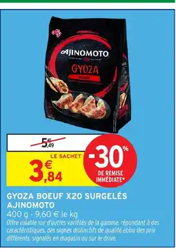 Intermarché AJINOMOTO Gyoza boeuf x20 surgelés offre