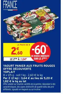 Intermarché YOPLAIT Yaourt panier aux fruits rouges offre découverte offre