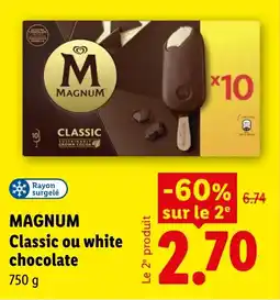 Lidl MAGNUM Classic ou white chocolate offre