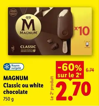 MAGNUM Classic ou white chocolate
