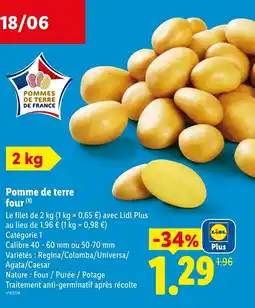 Lidl Pomme de terre four offre