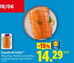 Lidl 6 pavés de truite offre