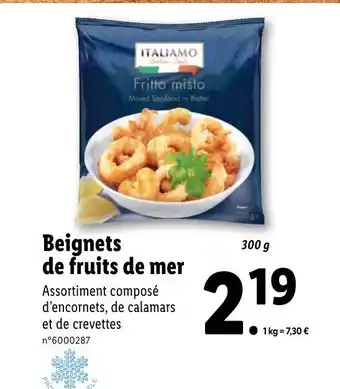 Lidl Beignets de fruits de mer offre