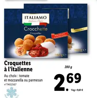Lidl Croquettes à l'italienne offre