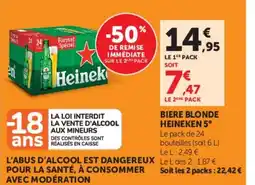 Hyper U Heineken Biere blonde offre