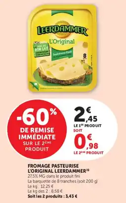 Hyper U Leerdammer fromage pasteurise l'original offre