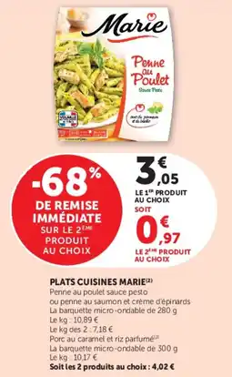 Hyper U Marie Plats cuisines offre