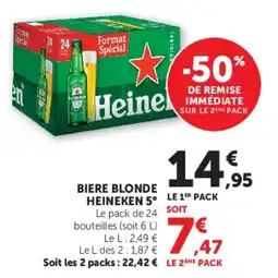 Hyper U Heineken 5° Biere blonde offre