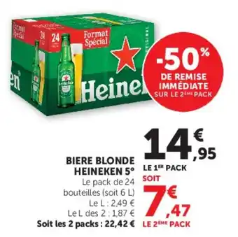 Hyper U Heineken 5° Biere blonde offre