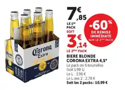 Hyper U Corona extra 4,5° biere blonde offre
