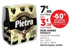Hyper U Pietra 6 biere ambree offre
