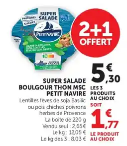 Hyper U Petit Navire Super salade boulgour thon msc offre