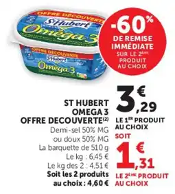 Hyper U St Hubert omega 3 offre decouverte offre