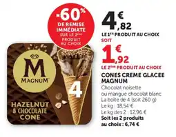 Hyper U Magnum Cones creme glacee offre