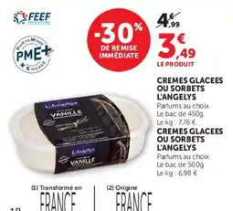 Hyper U L'Angelys Cremes glacees ou sorbets offre