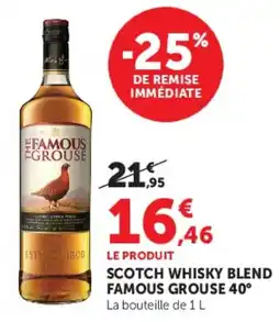 Hyper U Famou Grouse 40° Scotch whisky blend offre