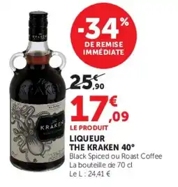 Hyper U The Kraken 40° Liqueur offre