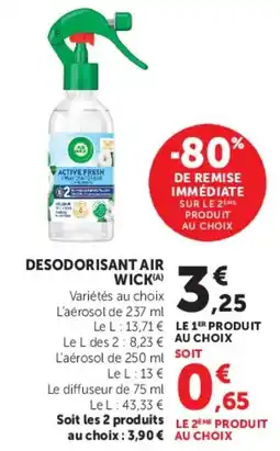 Hyper U Air Wik Desodorisant offre