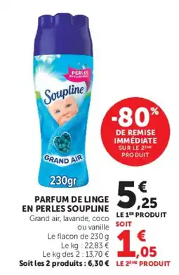 Hyper U Soupline Parfum de linge en perles offre